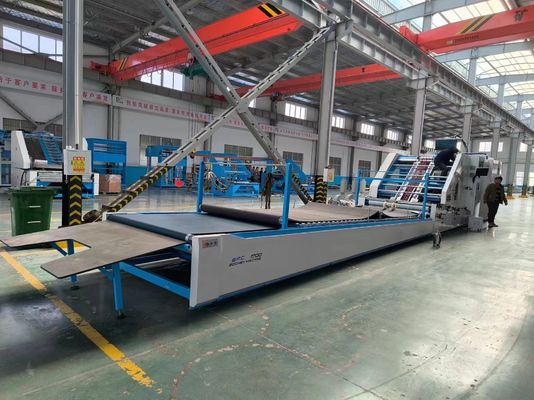 อัตโนมัติแผ่นต่อแผ่นเครื่อง laminating สําหรับกระดาษ corrugated กับการแก้ไขอัตโนมัติและการควบคุม servo ที่ 160m / นาที