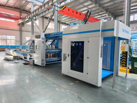 ความเร็วสูง 5 Ply Servo การควบคุมแผ่นเพื่อแผ่นเครื่อง laminating สําหรับ corrugated และกระดาษกระดาษผสม