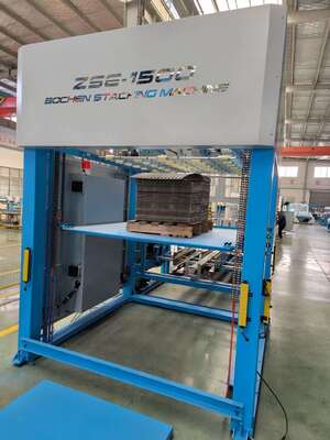 อัตโนมัติ Flip Flop Pallet Stacker Machine สําหรับการผลิตกระดาษกระดาษกระจก โดยอัตโนมัติการนับกระดาษ