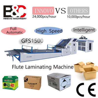 อัจฉริยะอัตโนมัติ corrugated บอร์ดกระดาษ Pasting Lamination Machine ความเร็วสูงเครื่องลามิเนเตอร์กลอง 200 เมตร/นาที